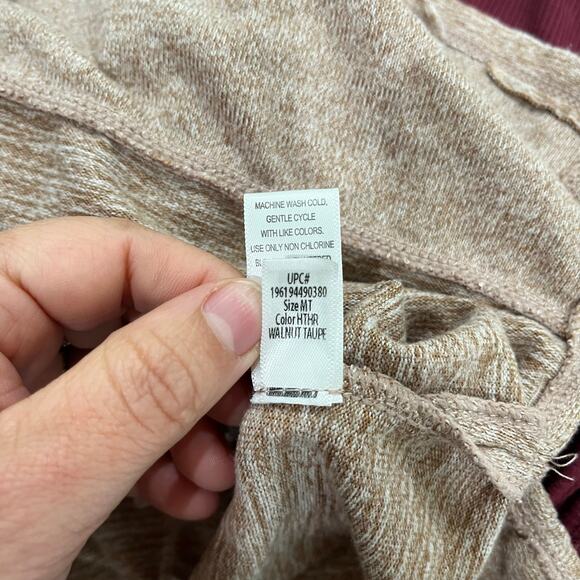 Cuddl Duds Lounge Set Bundle 5pc Tanks Tee Pants Cardigan Soft Cozy Neutral - Picture 9 of 16